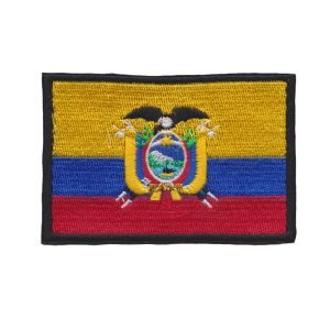 Parche bordado bandera Ecuador 8 x 5,5 cm. [BD-040]