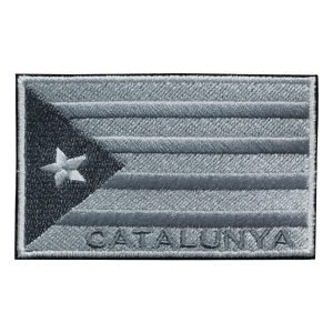 Parche bordado Bandera Independentista Catalunya gris  8 x 5,5 cm. [BD-053]