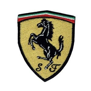 Parche bordado Ferrari  6,5 x 8 cm. [MA-057]