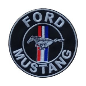 Parche bordado Ford Mustang  9 x 9 cm. [MA-112]
