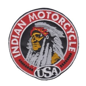 Parche bordado Indian Motorcycle USA 9 x 9 cm. [MA-087]