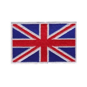 Parche bordado Bandera Reino Unido  6 x 3,8 cm. [BD-075]