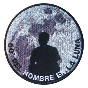 Parche bordado Hombre en la luna 9 x 9 cm. [TU-019]