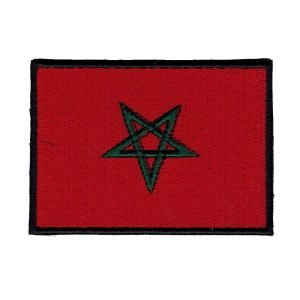 Parche bordado bandera Marruecos 8 x 5,5 cm. [BD-026]