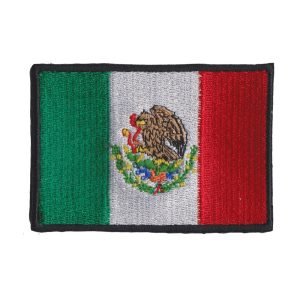 Parche bordado bandera México 8 x 5,5 cm. [BD-039]