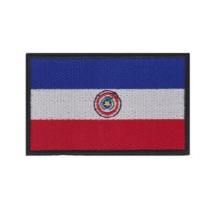 Parche bordado bandera Paraguay 8 x 5,5 cm. [BD-043]
