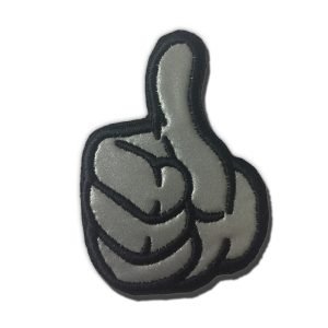 Parche bordado Reflectante pulgar  7 x 5 cm. [REF-004]