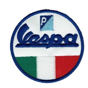 Parche bordado Vespa  7,5 x 7,5 cm. [MA-066]