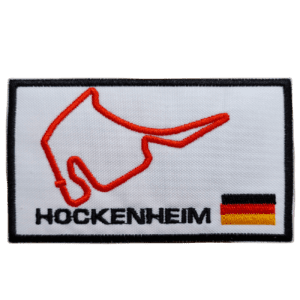 Parche bordado circuito de Hockenheim 9,5 x 5,5 cm. (F1-001)
