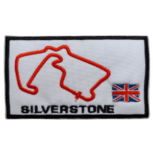 Parche bordado circuito de Silverstone 9,5 x 5,5 cm. (F1-003)