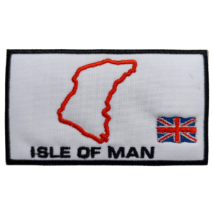 Parche bordado circuito de Isle of Man 9,5 x 5,5 cm. (F1-005)