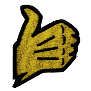 Parche bordado dedo Bultaco 5 x 6 cm. (MA-436)