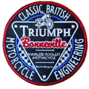 Parche bordado Triumph Bonneville 9 x 9 cm. (MA-438)