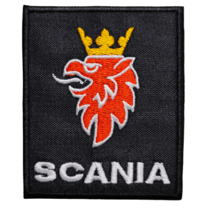 Parche bordado Scania 7,5 x 6,5 cm. (MA-456)