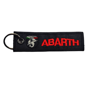 Llavero bordado ABARTH 10 x 2,5 cm. (LLA-001)