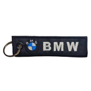 Llavero bordado BMW 10 x 2,5 cm. (LLA-004)