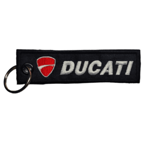 Llavero bordado DUCATI 10 x 2,5 cm. (LLA-006)
