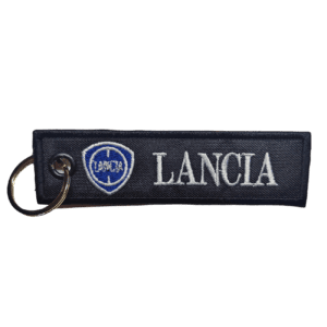 Llavero bordado LANCIA 10 x 2,5 cm. (LLA-016)