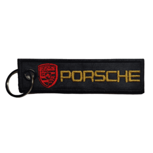 Llavero bordado PORSCHE 10 x 2,5 cm. (LLA-024)