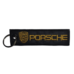 Llavero bordado PORSCHE 10 x 2,5 cm. (LLA-025)