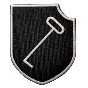 Parche bordado 1ª DIVISIÓN PANZER 8 x 6,2 cm. (MI-166)