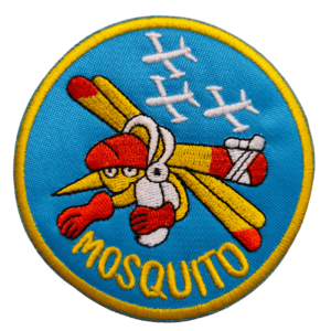 Parche bordado ESCUADRILLA MOSQUITO 8 x 8 cm. (MI-348)