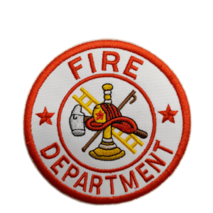 Parche bordado FIRE DEPARTMENT 9 x 9 cm. (SER-005)